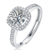 Anillo moissanita clásico plata925 - Imagen 3
