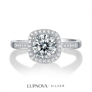 Anillo moissanita clásico plata925