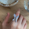 Anillo mariposa de cristales plata925 - Imagen 2