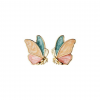 Aretes mariposa oil drop plata925 - Imagen 4