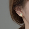 Aretes mariposa oil drop plata925 - Imagen 2