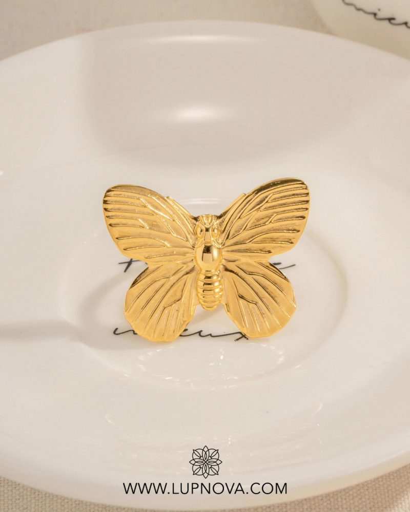 Anillo mariposa extra grande - Imagen 2