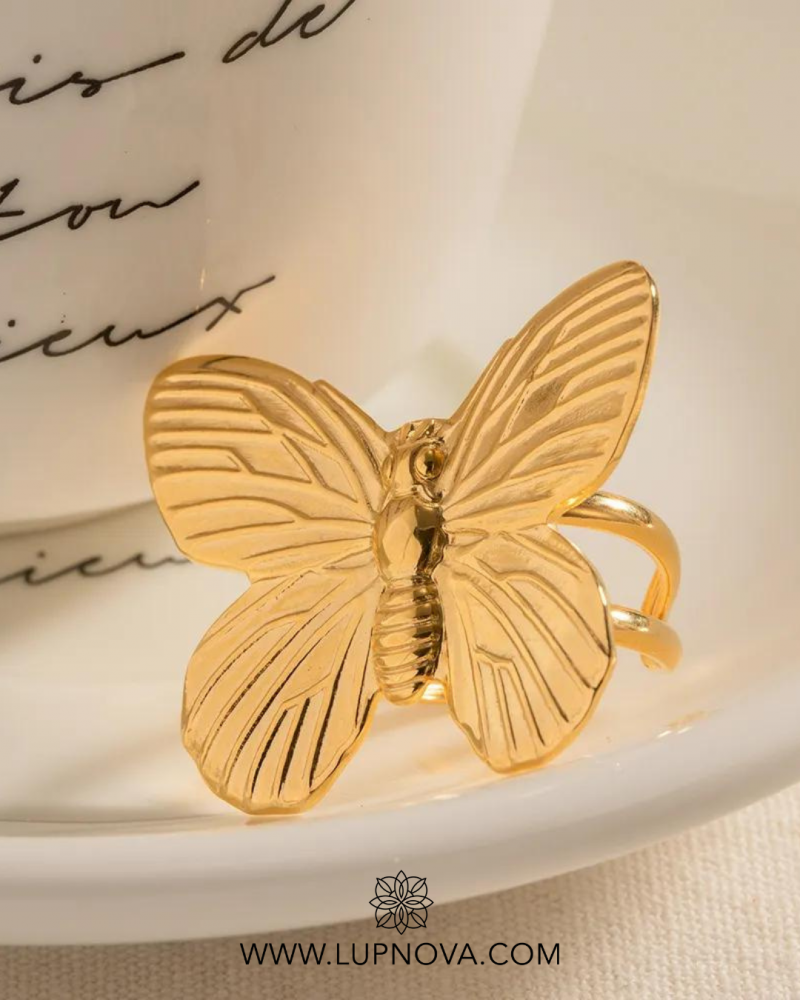Anillo mariposa extra grande - Imagen 5