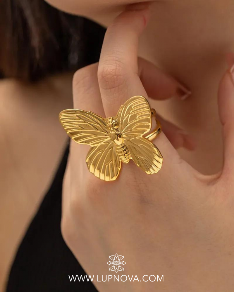 Anillo mariposa extra grande - Imagen 3