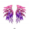 Aretes alas de colores - morado - Imagen 4