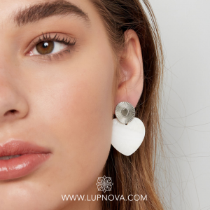Aretes doble corazón