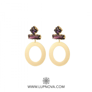 Aretes circulares de acero y cristales