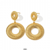 Aretes doble aro tallado - Imagen 5