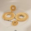Aretes doble aro tallado - Imagen 3