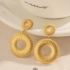 Aretes doble aro tallado - Imagen 4