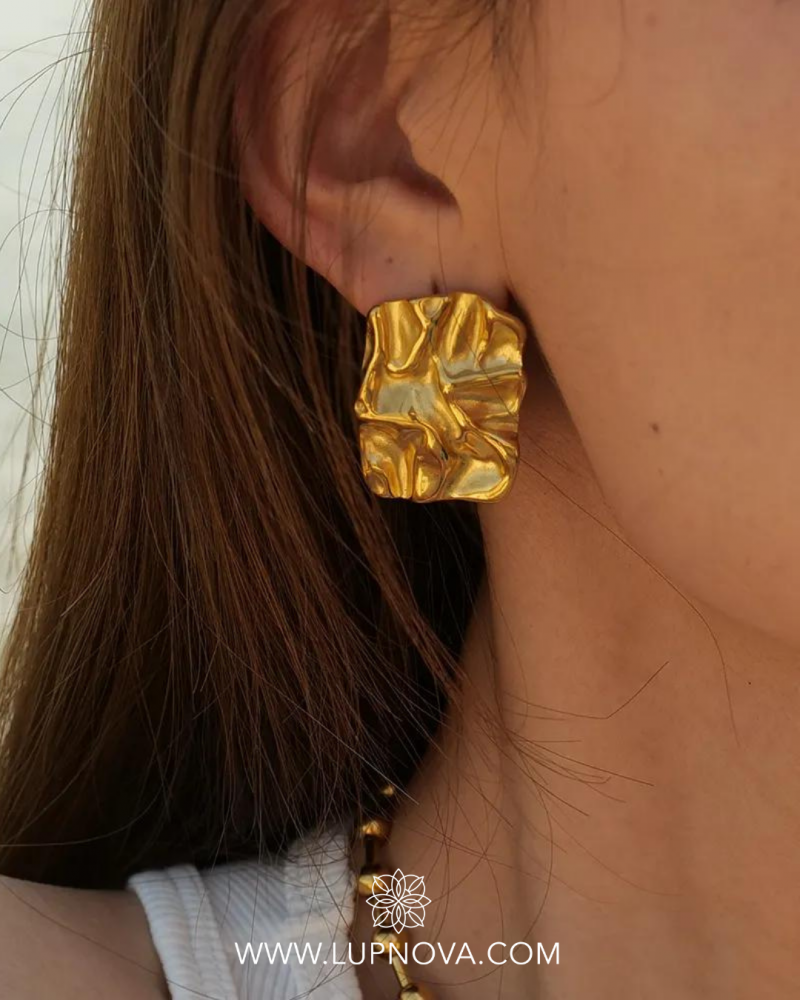 Aretes gold paper - Imagen 4