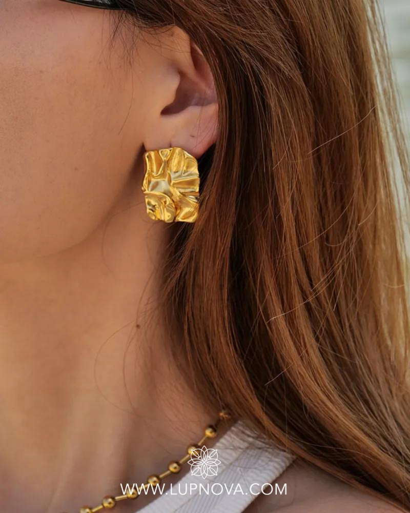 Aretes gold paper - Imagen 3