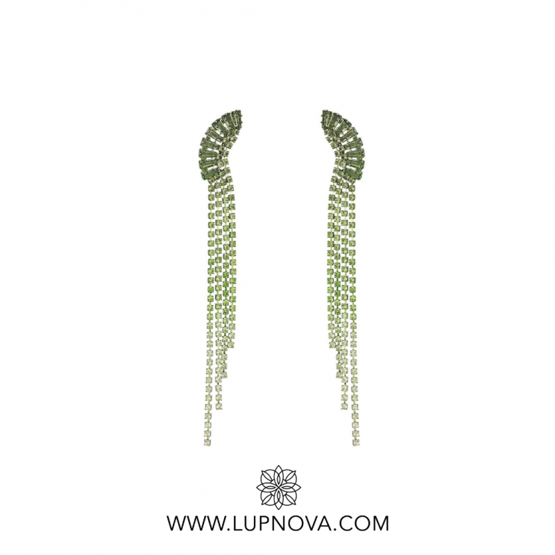 Aretes luna de rhinestone