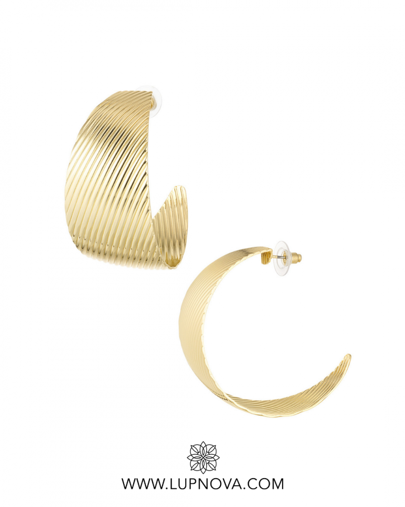 Argollas textura stripes - Imagen 2
