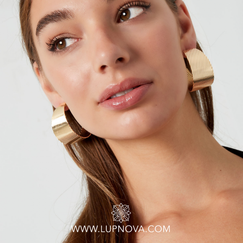 Argollas textura stripes