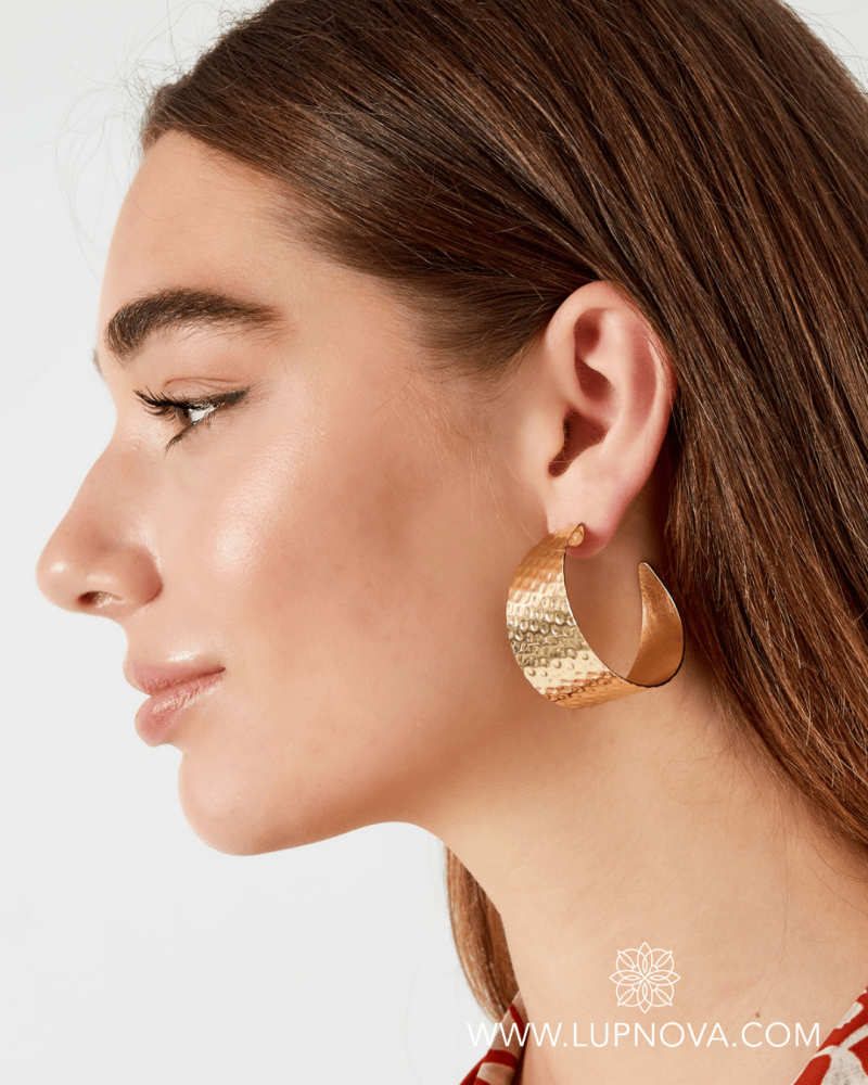 Aretes textura martillada - Imagen 3