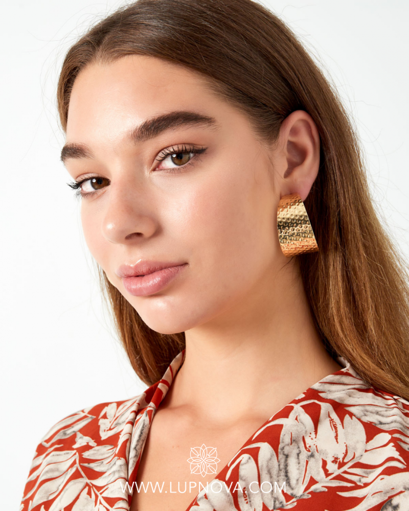 Aretes textura martillada - Imagen 4