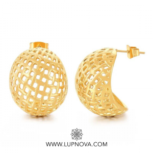Aretes cóncavos calados estilo africano