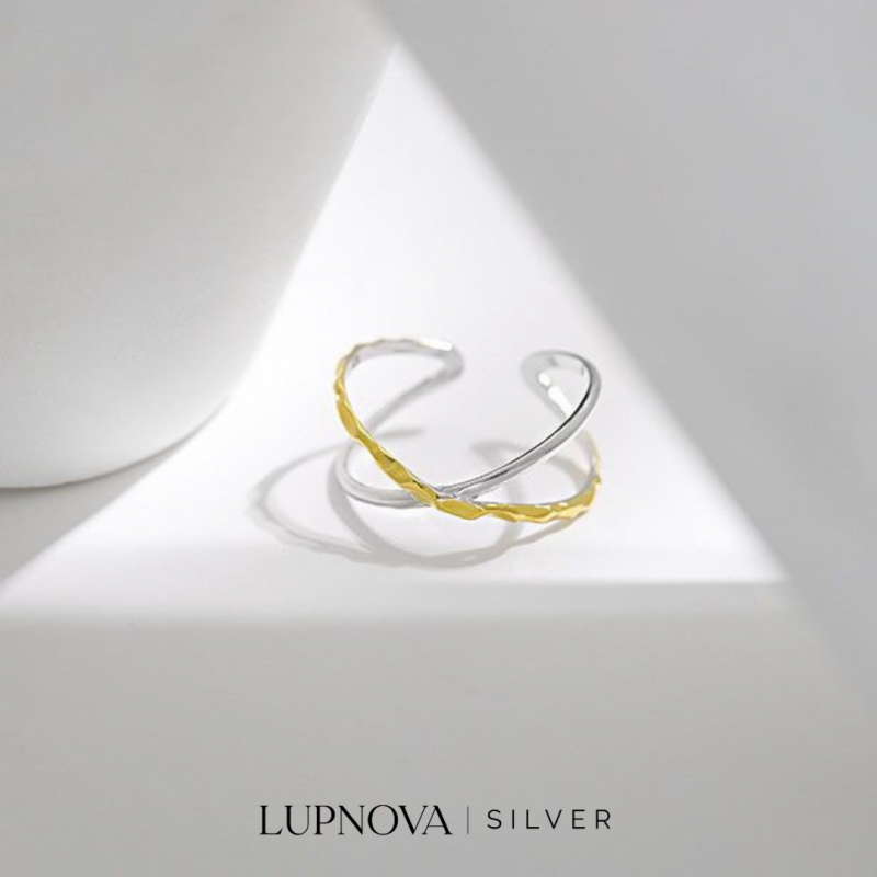 Anillo X cruzado plata925 - Imagen 3