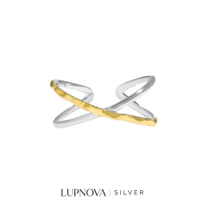 Anillo X cruzado plata925