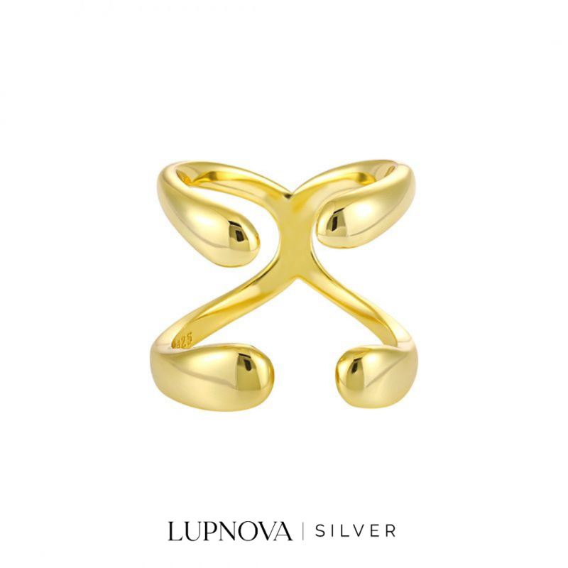 Anillo X invertido plata925