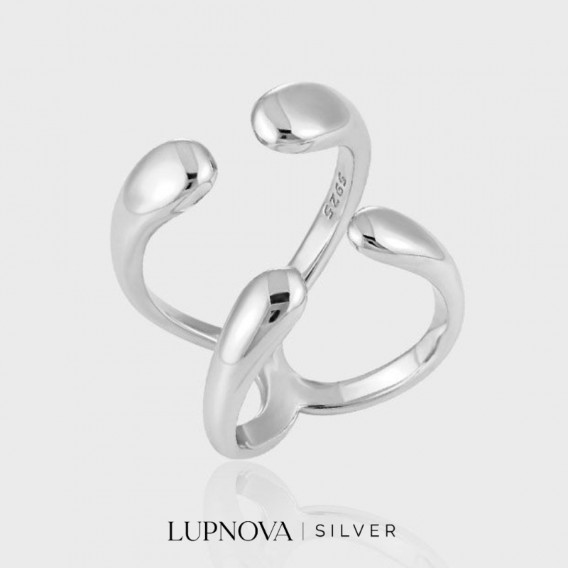 Anillo X invertido plata925 - Imagen 4