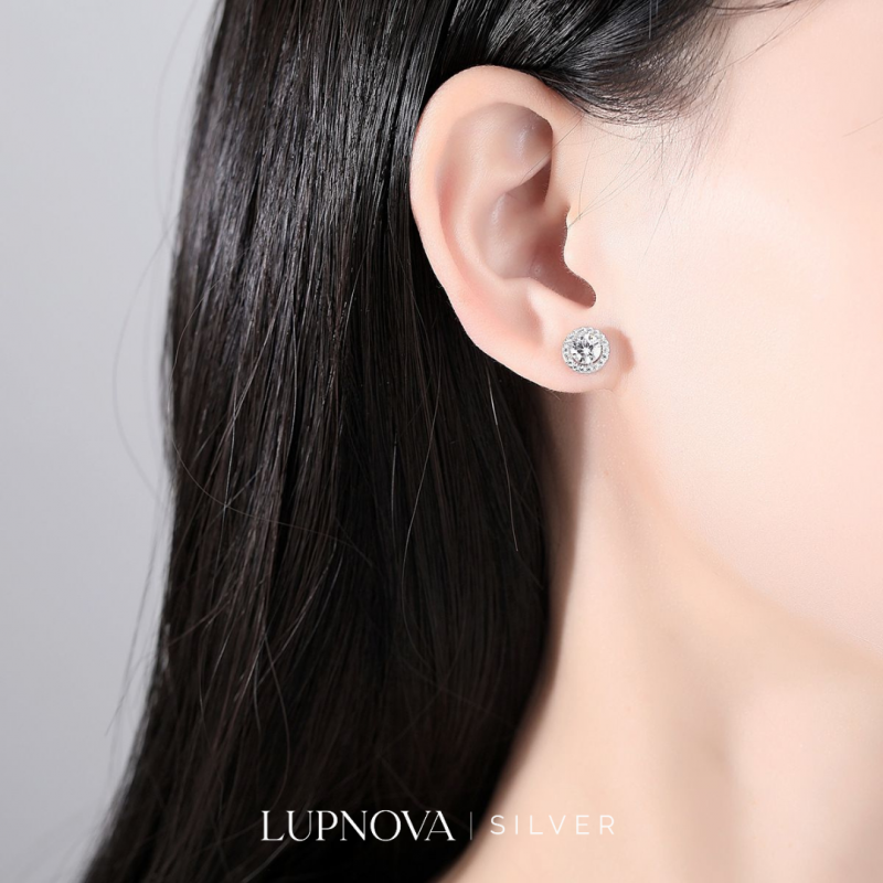 Aretes studs circulares plata925 - Imagen 2