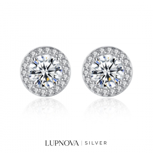 Aretes studs circulares plata925