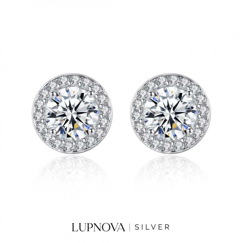 Aretes studs circulares plata925