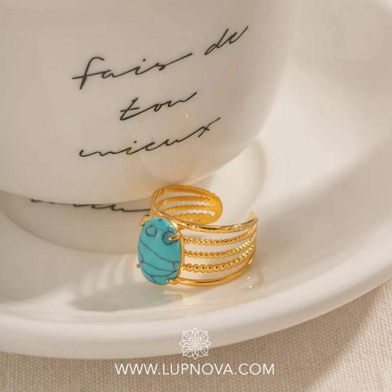 Anillo turquesa ovalado - Imagen 3
