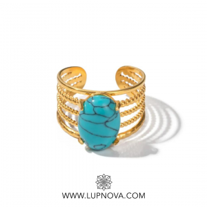 Anillo turquesa ovalado