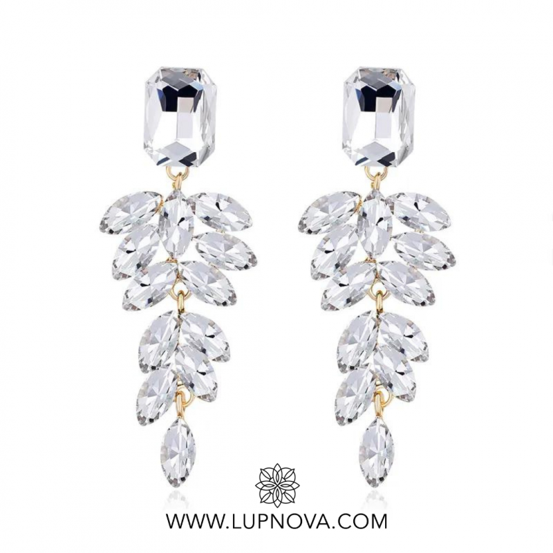 Aretes colgantes de hojas - Imagen 3