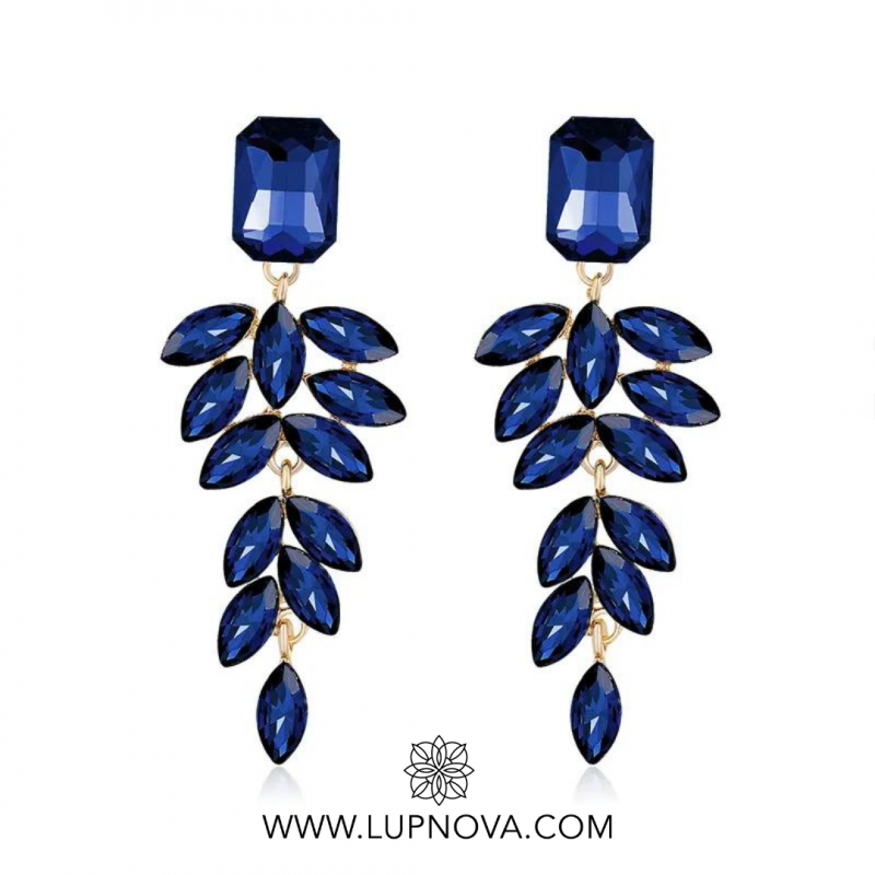 Aretes colgantes de hojas - Imagen 2