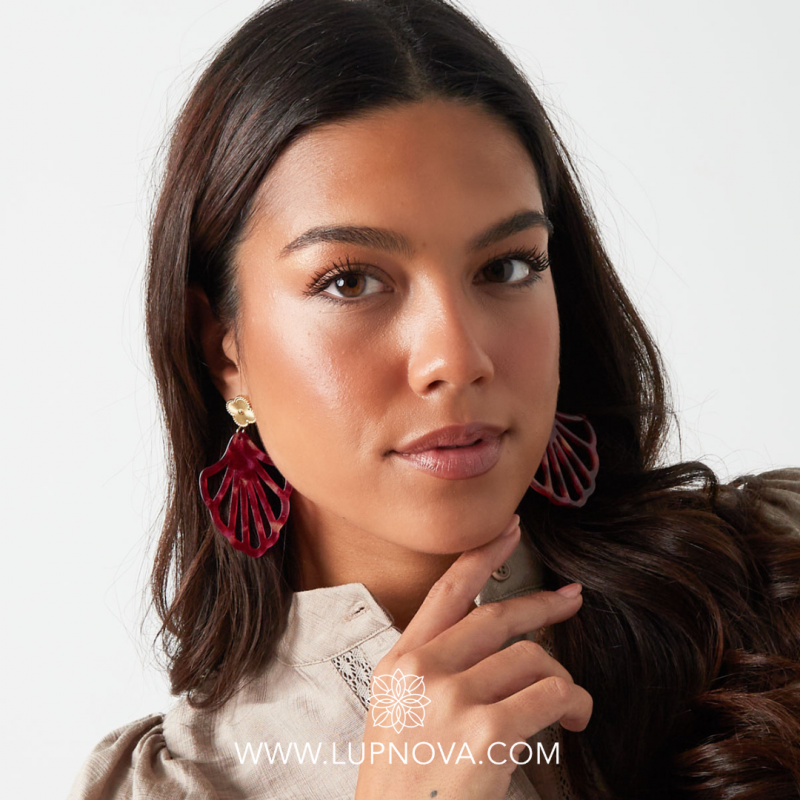 Aretes shell de resina - Imagen 3