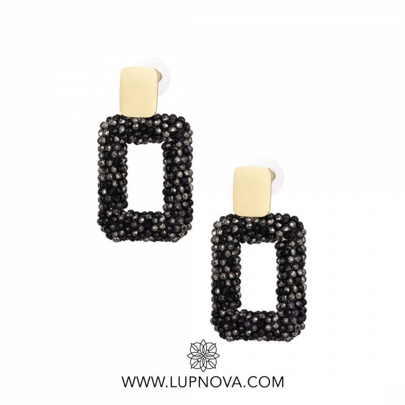 Aretes rectangulares de cuentas - Imagen 3