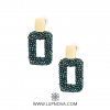 Aretes rectangulares de cuentas - Imagen 4