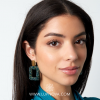 Aretes rectangulares de cuentas - Imagen 5