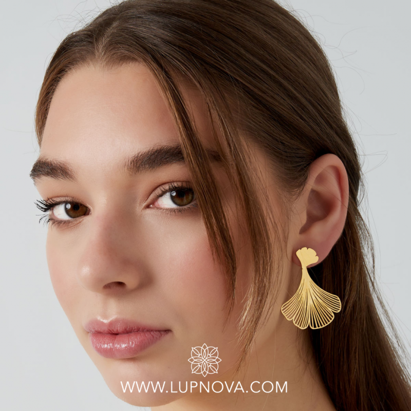 Aretes half flower - Imagen 5