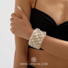 Pulsera cuff de perlas - Imagen 3