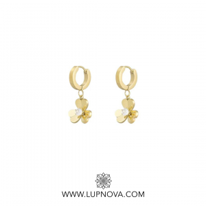 Aretes mini flor colgante