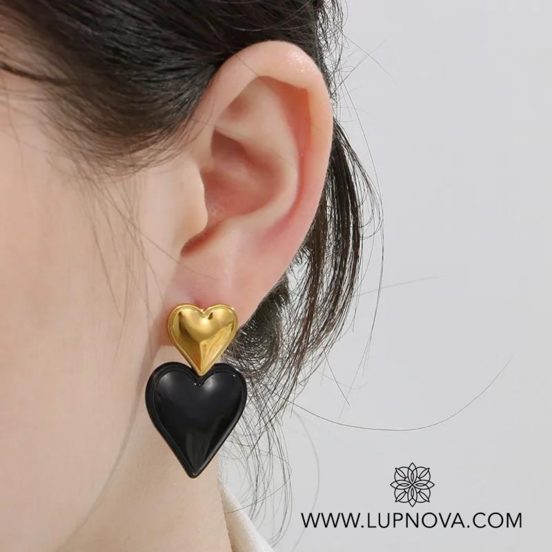 Aretes doble love - Imagen 2