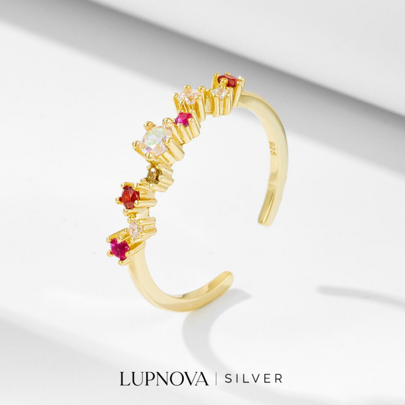 Anillo arcoiris de cironio plata925 - Imagen 3