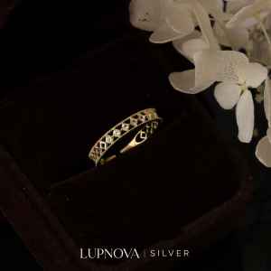 Anillo rombos calados plata925