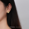Aretes flor studs plata925 - Imagen 2