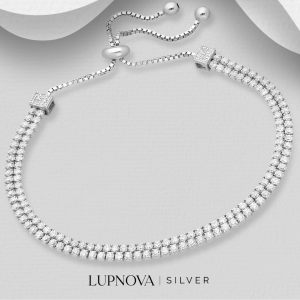 Pulsera tennis doble capa plata925