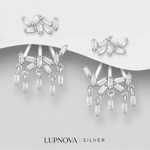 Aretes jacket sparkle plata925
