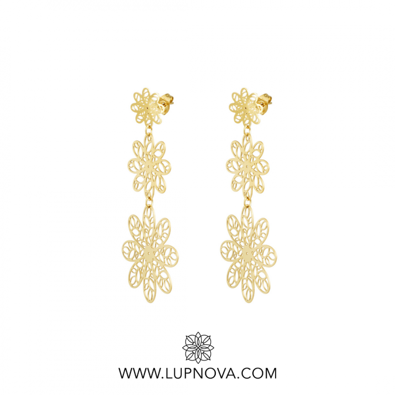 Aretes lace flowers - Imagen 2