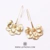 Aretes flores colgantes acero - Imagen 2