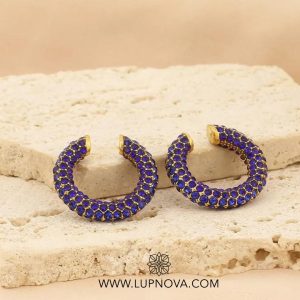 Ear cuff de rhinestones