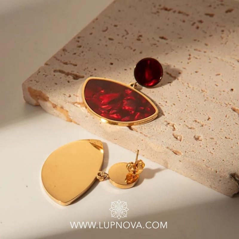 Aretes red velvet - Imagen 3